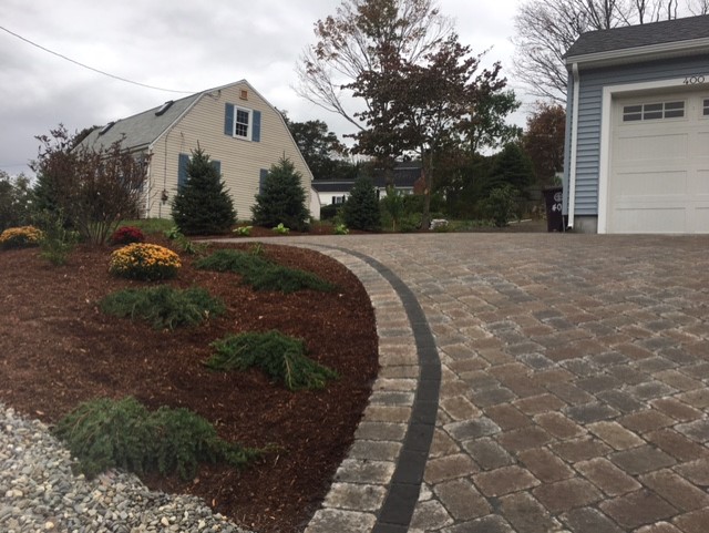 driveway pavers installed by south shore landscape contractor Joe Mento