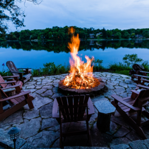 outdoor fireplace