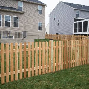 wooden picket fence